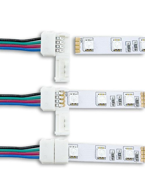 Кабель PROLUM™ для ленты 5050, RGB, 10 мм, + 1 зажим
