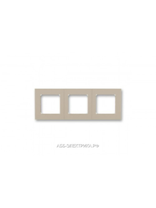 Рамка ABB Levit 3 поста кофе макиато / белый