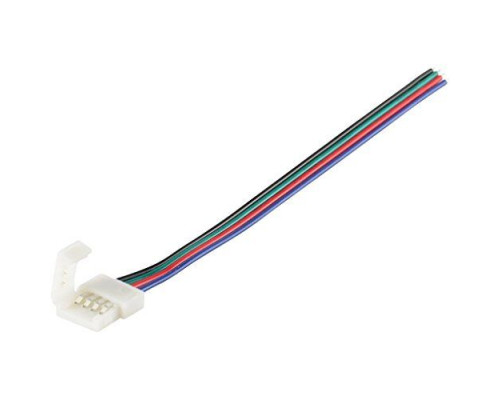 Кабель PROLUM™ для ленты 5050, RGB, 10 мм, + 1 зажим