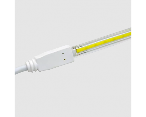 Banda LED PROLUM™ 220V; BUFNIŢĂ; 280 LED; IP68; 12 MM; Seria „S”, alb cald (2800-3200K)