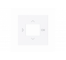 Cover plate with legend Symbols "play, up, down, ok" for Time switch studio white - Busch-art linear