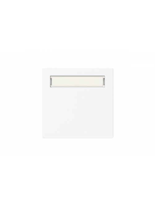 Busch-Jaeger – 1764 N-44G Wippe mit Beschriftungsfeld für Schalter/Taster,  Einzeltaster studioweiß - Busch-art linear®