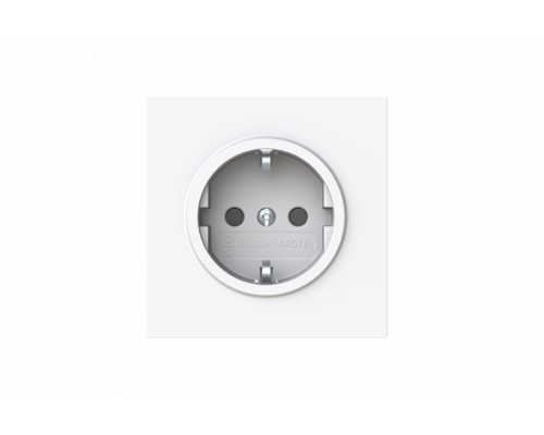SCHUKO® socket insert Without imprint Safety Shutter Protective contact (SCHUKO) studio white  - Busch-art linear