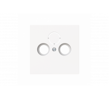 Cover plate TV / Radio / SAT 3 gang studio white matt - Busch-art linear