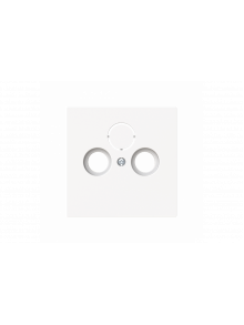 Cover plate TV / Radio / SAT 3 gang studio white matt - Busch-art linear