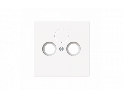 Cover plate TV / Radio / SAT 3 gang studio white matt - Busch-art linear
