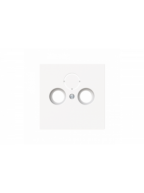 Cover plate TV / Radio / SAT 3 gang studio white matt - Busch-art linear