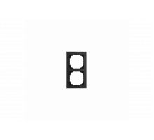 Cover Frame 2gang glass black - Busch-art linear