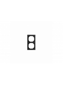 Cover Frame 2gang glass black - Busch-art linear
