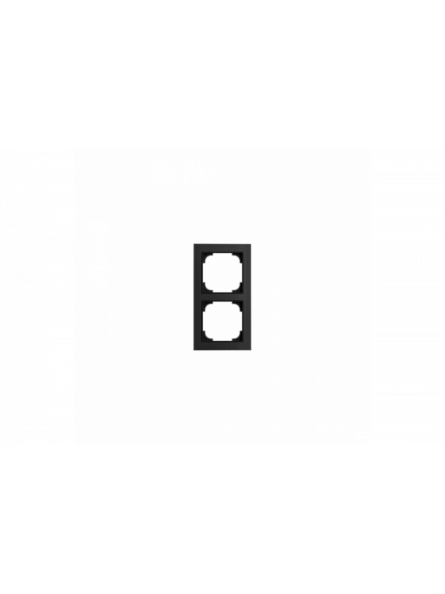 Cover Frame 2gang glass black - Busch-art linear