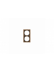 Cover frame 2gang wood walnut - Busch-art linear