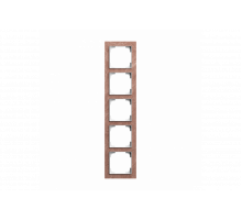 Cover Frame 5gang slate terra rosso - Busch-art linear
