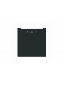 Cover plate with legend Card, Symbol "arrows" Hotel card black matt - Busch-art linear