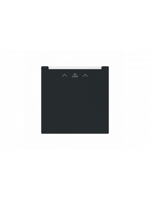 Cover plate with legend Card, Symbol "arrows" Hotel card black matt - Busch-art linear