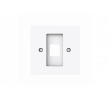 Cover plate Modular Jack 1 gang studio white - Busch-art linear