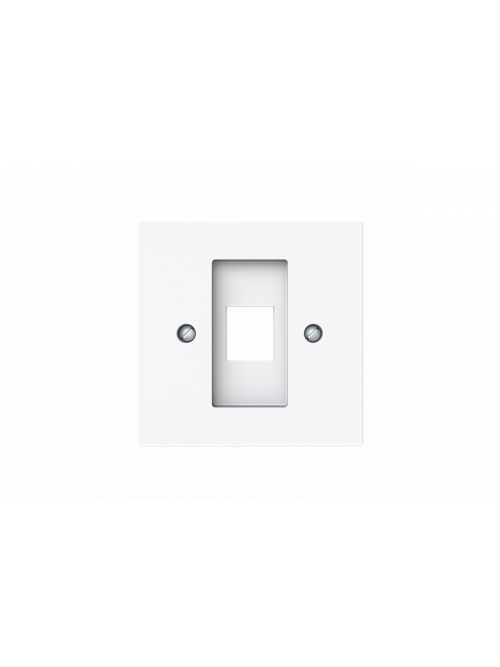 Cover plate Modular Jack 1 gang studio white - Busch-art linear