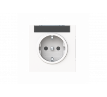 Socket insert Without imprint Safety Shutter Protective contact (SCHUKO) studio white matt  - Busch-art linear
