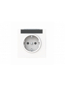 Socket insert Without imprint Safety Shutter Protective contact (SCHUKO) studio white matt  - Busch-art linear