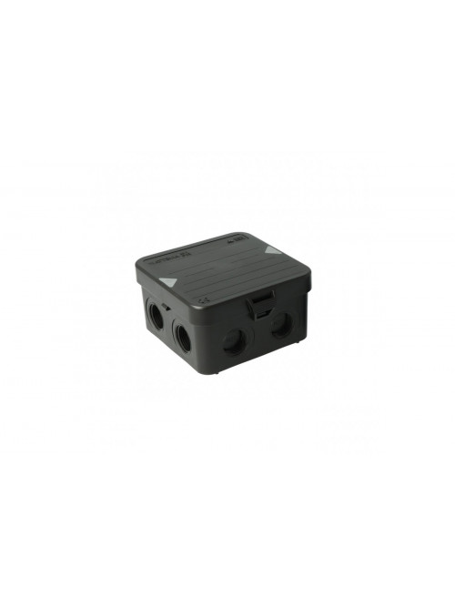 Junction box AK1-IP65, black, with 8 entries M20