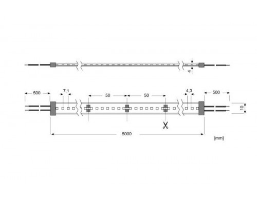 LED Star Strip 1900 Waterproof, LED STRIP 1900 S 865/24V/IP67 5M
