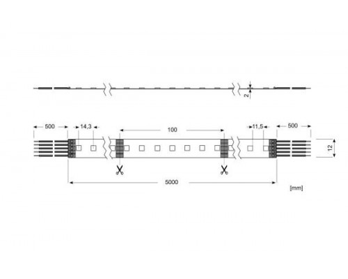 LED Star Strip 700 RGBW, LED STRIP 700 S RGBW/24V 5M