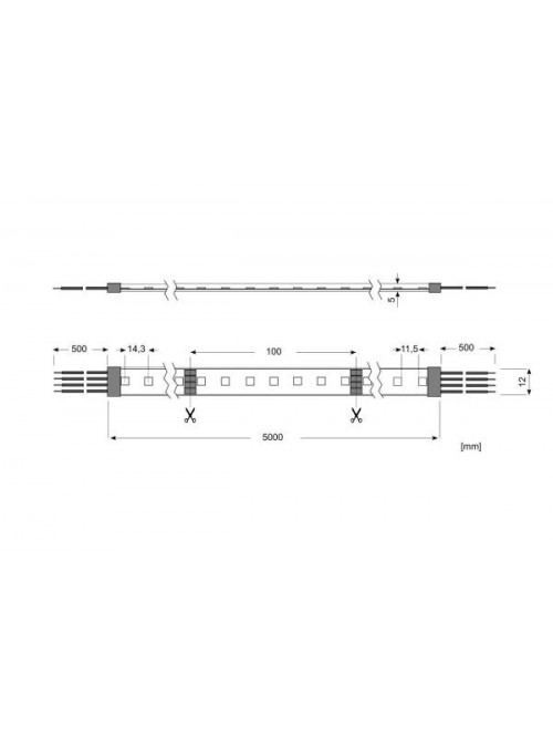 LED Star Strip 500 RGB Waterproof, LED STRIP 500 S RGB/24V/IP67 5M