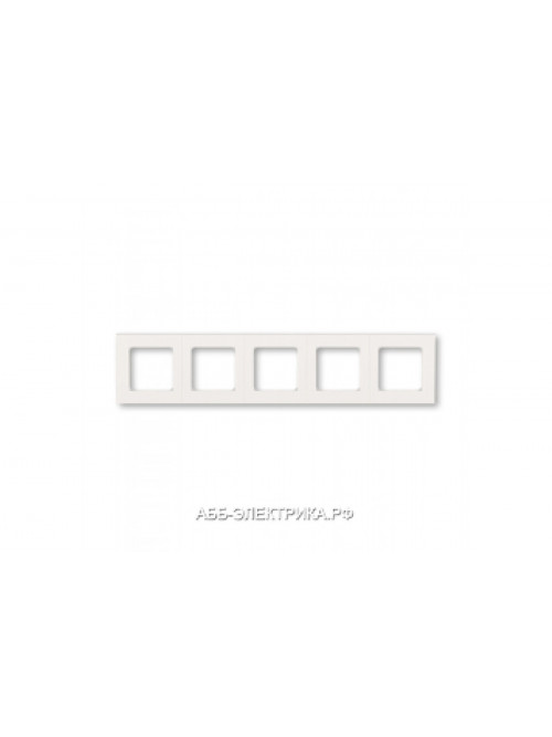 Рамка ABB Levit 5 постов жемчуг / ледяной