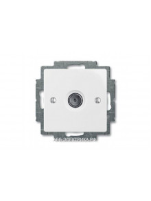 Телевизионная оконечная розетка TV, цвет Белый, ABB Basic 55