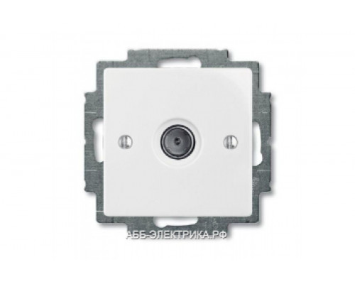 Телевизионная оконечная розетка TV, цвет Белый, ABB Basic 55