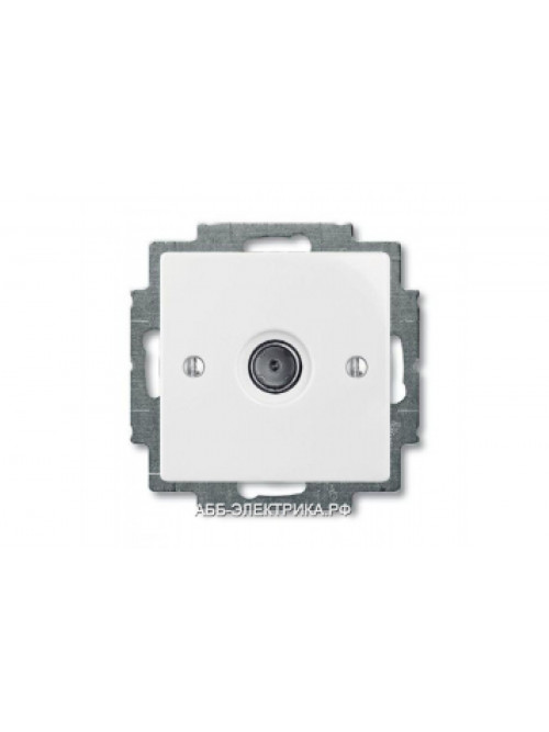 Телевизионная оконечная розетка TV, цвет Белый, ABB Basic 55