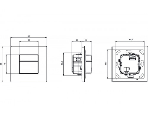 theMura P180 2.20 KNX UP WH