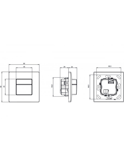 theMura P180 2.20 KNX UP WH