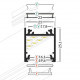 Profil LED aparent LINEA 20, aluminiu anodizat, lungime 2m