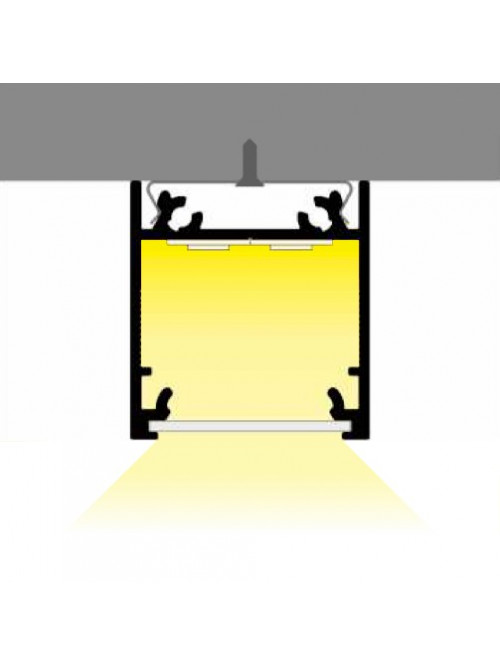 Profil LED aparent LINEA 20, aluminiu anodizat, lungime 2m