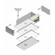 Profil LED aparent LOWI C10, aluminiu anodizat, lungime 2m