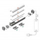 Profil LED aparent UNI 12, negru, lungime 2m
