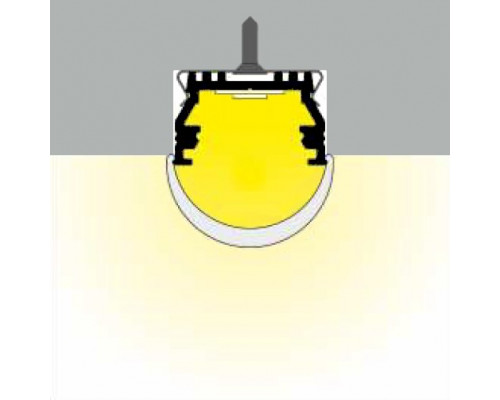 Profil LED aparent UNI 12, negru, lungime 2m