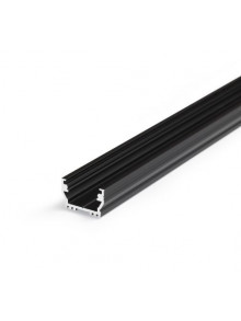 Profil LED aparent UNI 12, negru, lungime 2m