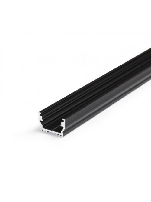 Profil LED aparent UNI 12, negru, lungime 2m
