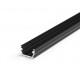 Profil LED aparent UNI 12, negru, lungime 2m