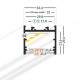 Profil LED aparent VARIO 30-02, negru, lungime 2m