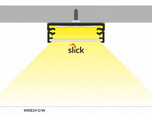 Profil LED aparent WIDE 24, aluminiu anodizat, lungime 2m
