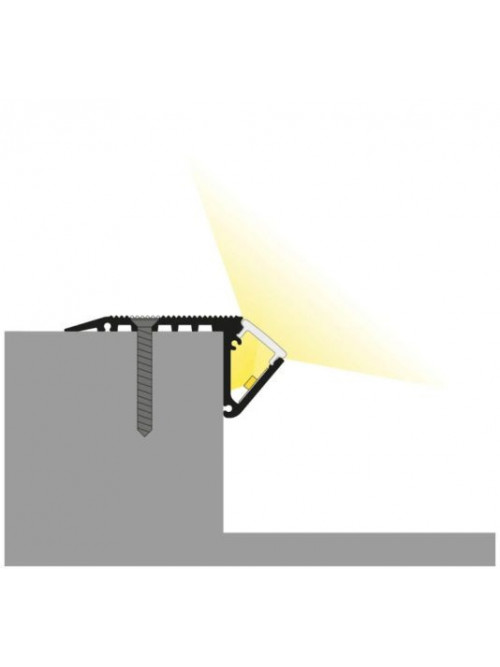 Profil LED de trepte UP-BOLD12, aluminiu anodizat, lungime 2m
