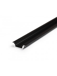 Profil LED încastrat GROOVE14, negru, lungime 2m