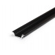 Profil LED încastrat GROOVE14, negru, lungime 2m