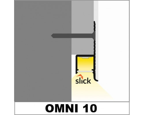 Profil LED încastrat GROOVE14, negru, lungime 2m