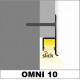 Profil LED încastrat GROOVE14, negru, lungime 2m