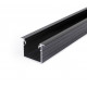 Profil LED încastrat LINEA IN 20, negru, lungime 2m