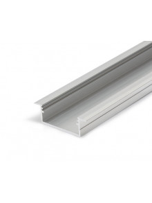 Profil LED încastrat VARIO 30-06, aluminiu neanodizat, lungime 2m