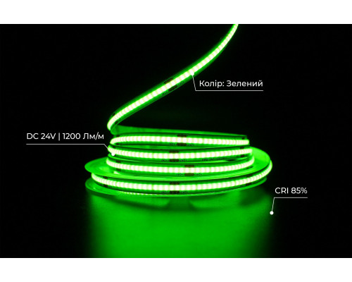 Banda LED PROLUM™ 24V; BUFNIŢĂ; 320; LED; IP20; Seria „PRO”, Verde